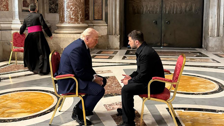 Photo of foto | Zelenski și Trump s-au întâlnit la funeraliile papei Francisc. Ce a spus președintele ucrainean după întrevedere